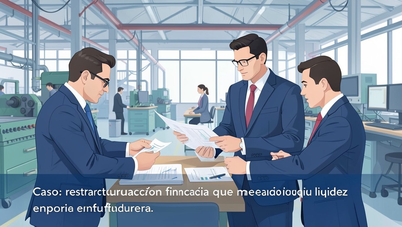 Caso: reestructuración financiera que mejoró liquidez en empresa manufacturera