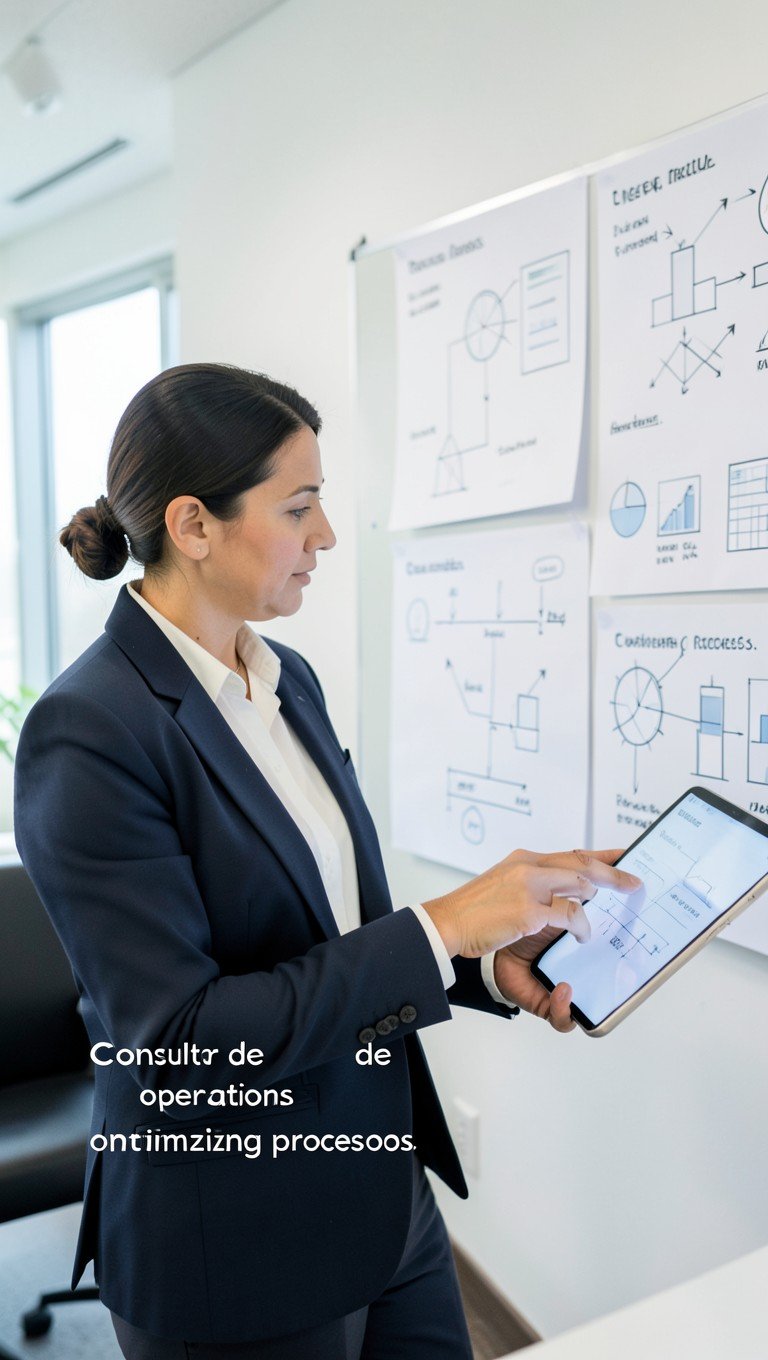 Consultor de operaciones optimizando procesos